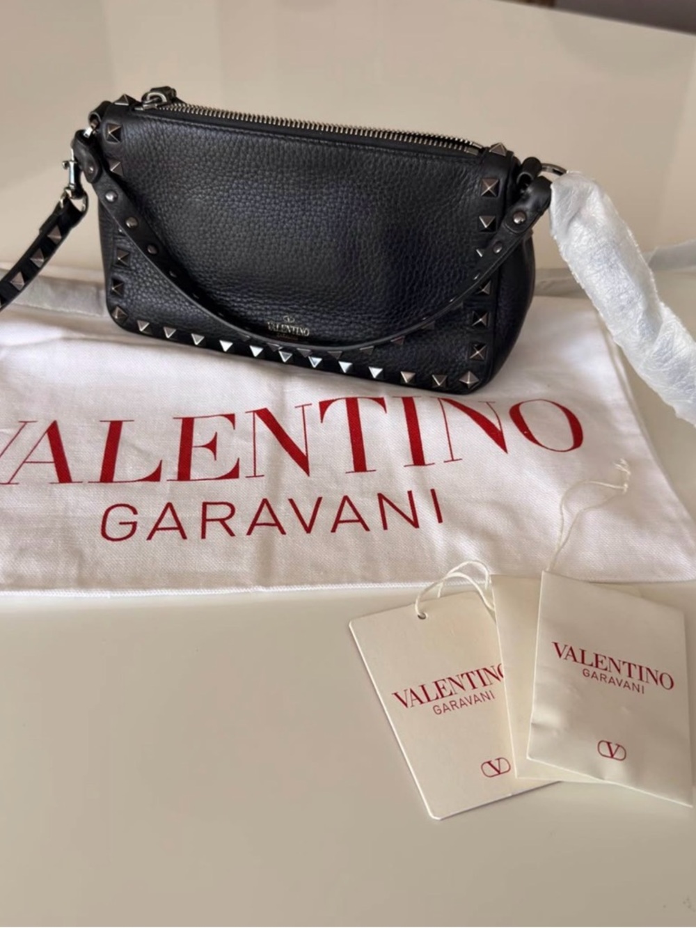 Valentino Garavani Black Rockstud Mini Shoulder Bag